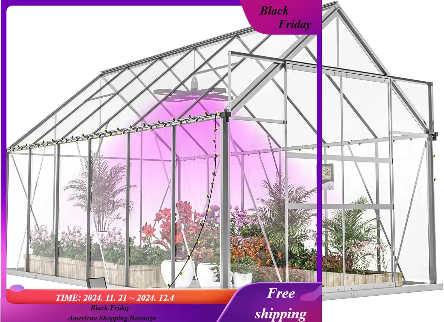 6x12 FT Greenhouses for Outdoors,Green Houses for Outside,Heavy Duty Polycarbonate Greenhouse,Garden Greenhouse,