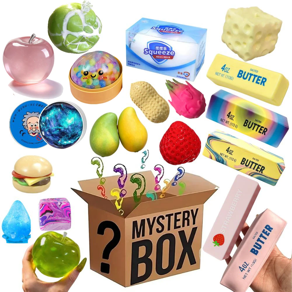 2026 New Random Cute Slow Rise Squishy Blind Box Series Sensory Stress Ball Fidget Toy Collectible Surprise Gift