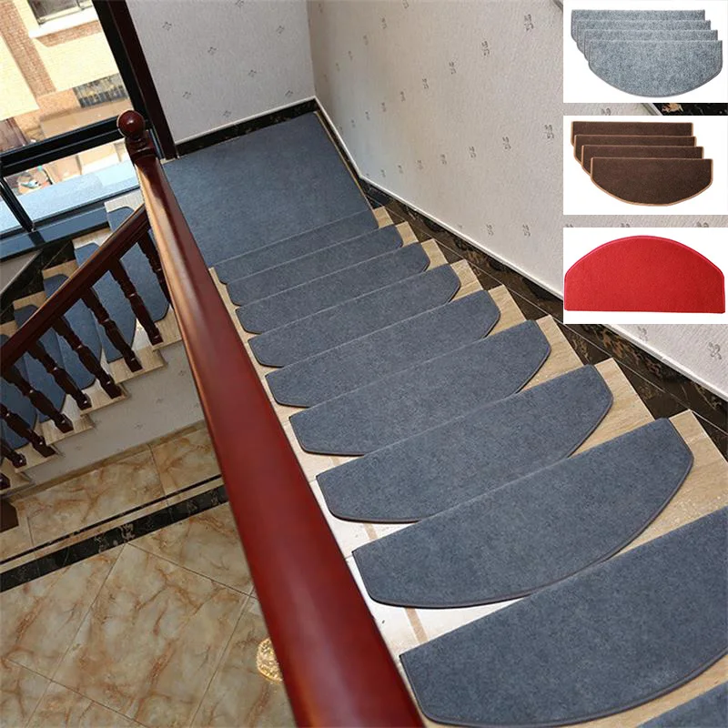 5/7PCS Stair Tread Carpet Mats Self Adhesive Stair Mat Home textiles Anti-Skid Step Rugs Safety Mute Floor Mats Indoor Carpet