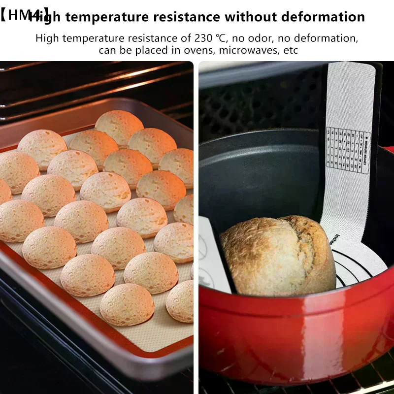 〔HM4〕1Pc 42x29.5cm Silicone Baking Mat For Oven With 30 Circles Non Stick Heat Resistant Bakeware Sheets Baking Cookie Macaron