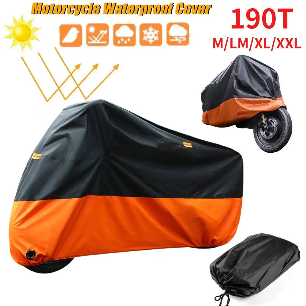 

Motorcycle 190T Thick Waterproof Universal Outdoor Uv Electric Bike Protective Motorbike Dust Rain Sunshade Cover for All Season