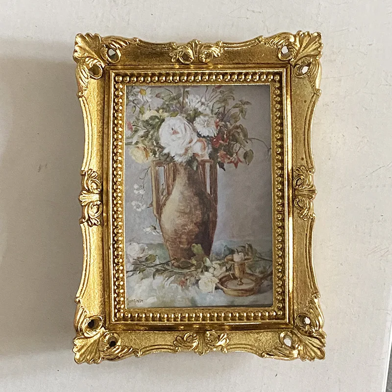 

Mutihome French Romantic Wedding Room Decoration European Gold Hollow Carved Resin Picture Frame 6-inch 7-inch Photo Frame