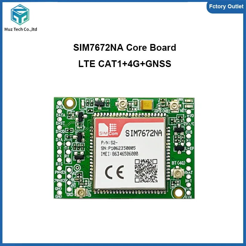 SIM7672NA Макетная плата 4G LTE CAT1 Модуль IoT Чип Qualcomm Поддержка данных/GPS Дополнительная двухрядная контактная плата для Северной Америки