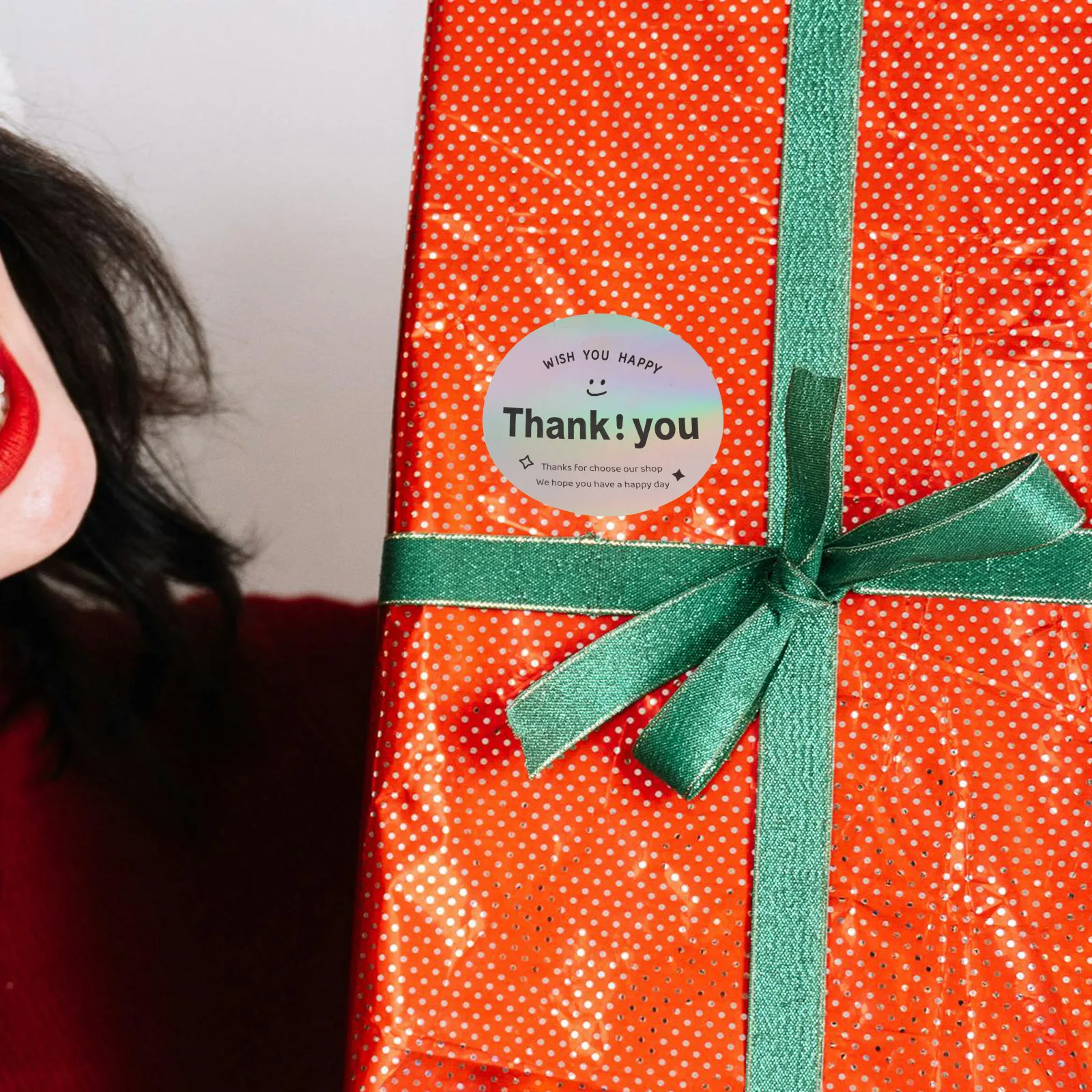 

Thank You Stickers Decorative Adhesive Labels for Gift Wrapping Sealing Food Bag Envelope Folder Tag Decals Long Lasting