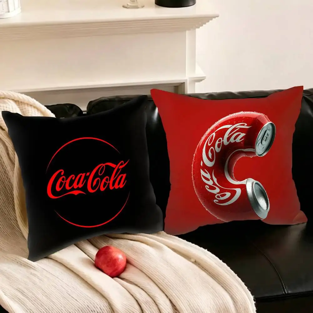 C-Coca C-cola V-Vintage L-Logo  Various Sizes Square Pillowcase For Car Home Bedchamber Decor