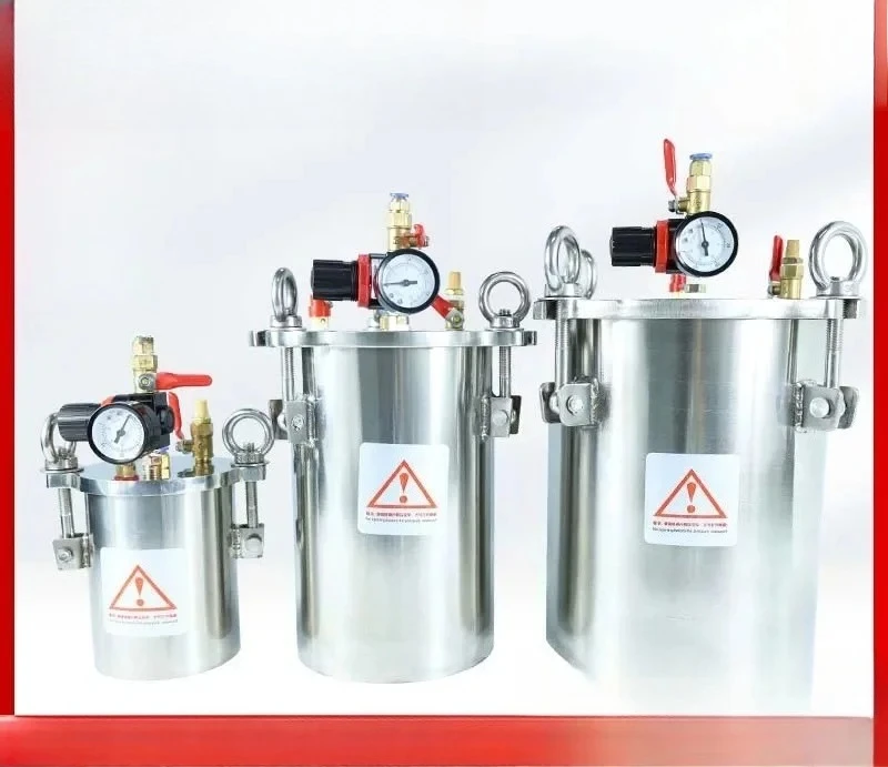 Stainless steel dispensing pressure bucket, glue storage tank, high-power motor stirring pneumatic vacuum defoaming bucket