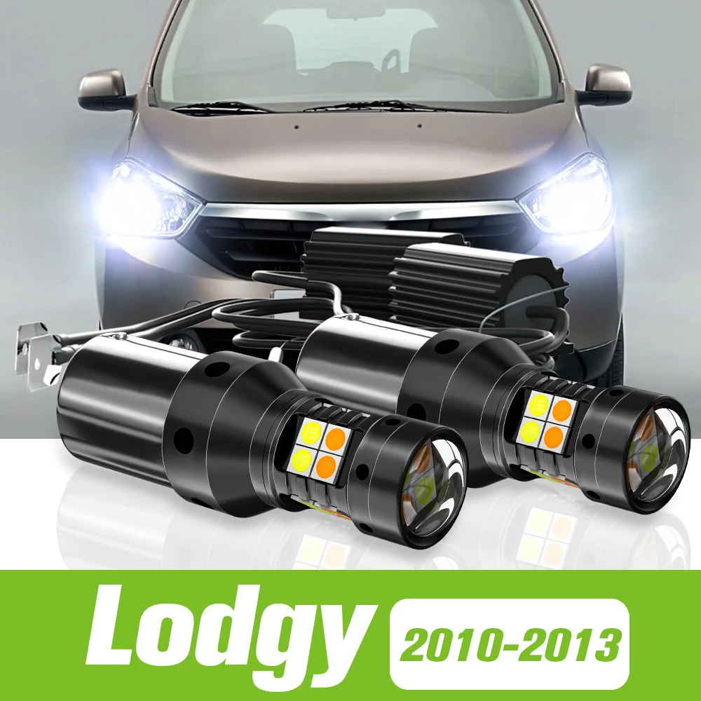 

2pcs For Dacia Lodgy 2010-2013 Dual Mode LED Turn Signal+Daytime Running Light DRL 2011 2012 Accessories