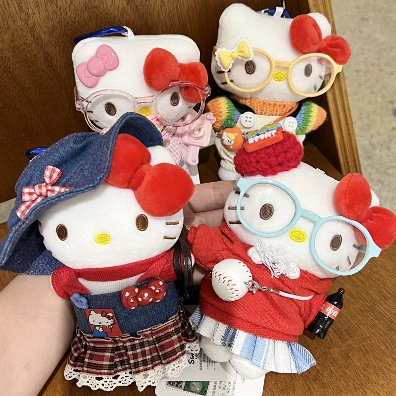 سانريو أصيلة كلاسيكية مرحبا كيتي حقيبة سحر الكرتون لطيف كيتي سلاسل المفاتيح Kawaii سوبر رائعتين ألعاب من القطيفة هدايا العيد