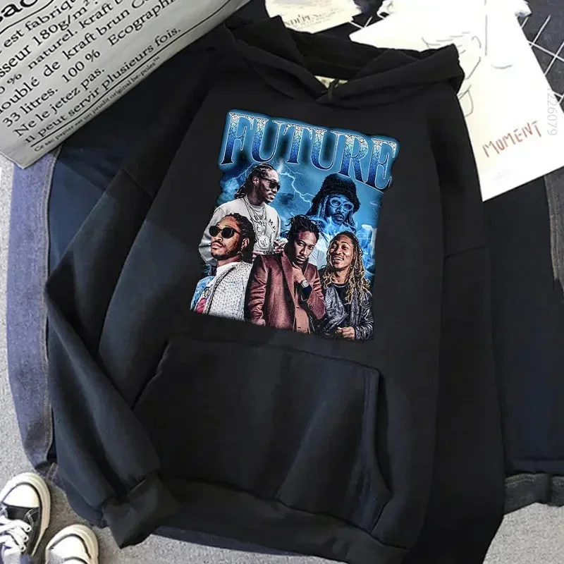 الهيب هوب الجرافيك هوديس المستقبل مغني الراب الجرافيك البلوز طباعة كم طويل Harajuku خمر 90s البلوز الخريف الشارع الشهير القمم