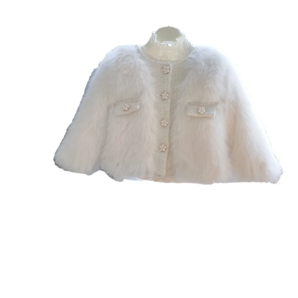 Korean version of girls 2023 winter new faux fur fur coat with versatile base coat for girls and babies, thickened top image 5
