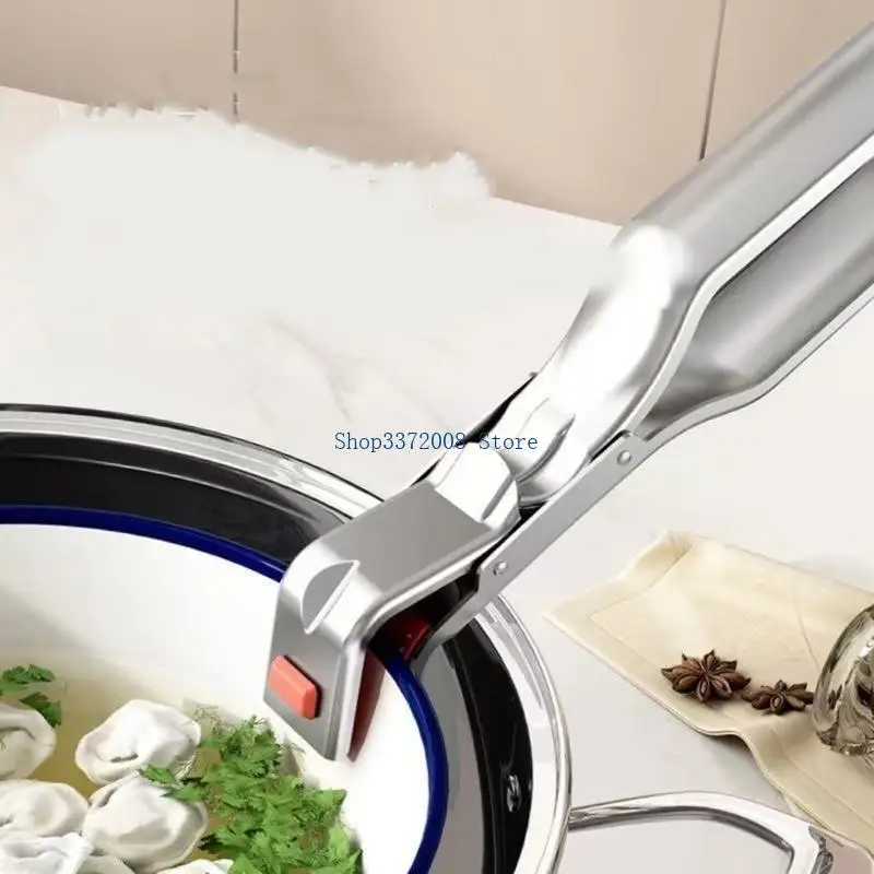  Heatproof Silicone Bowl Tongs Rustless Steel Secure Dish Gripping Utensils