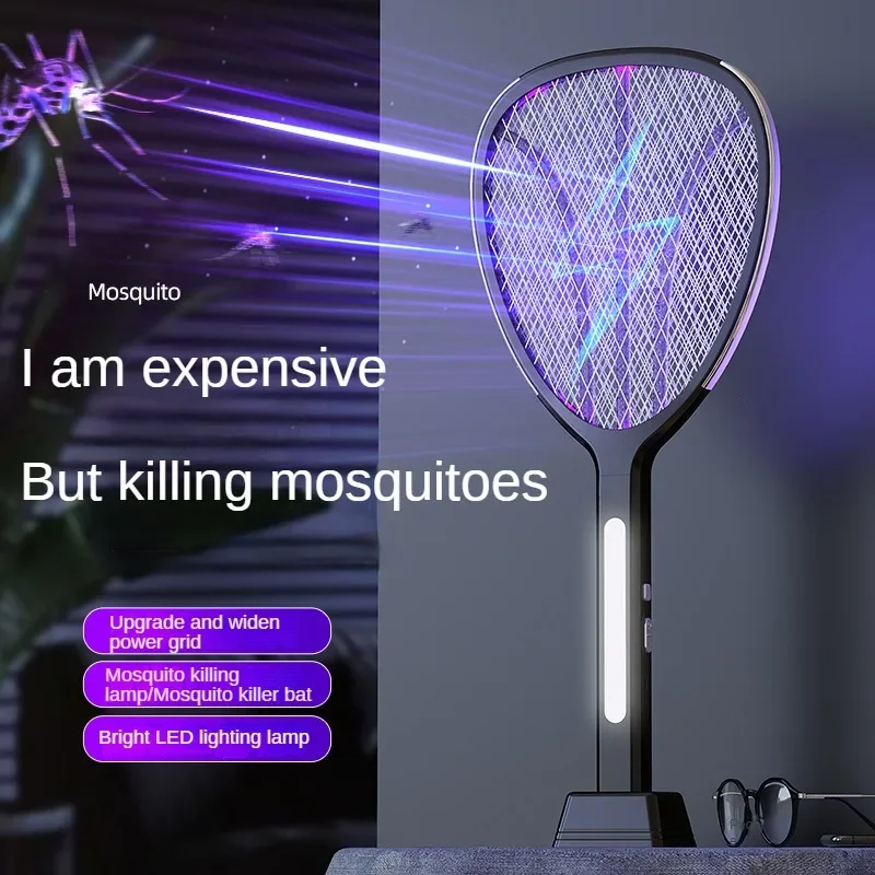 2024 New Dual-Purpose Household Mosquito Trap And Mosquito Killer Charging 2-in-1 Electric Swatter Mosquito Killer Lamp