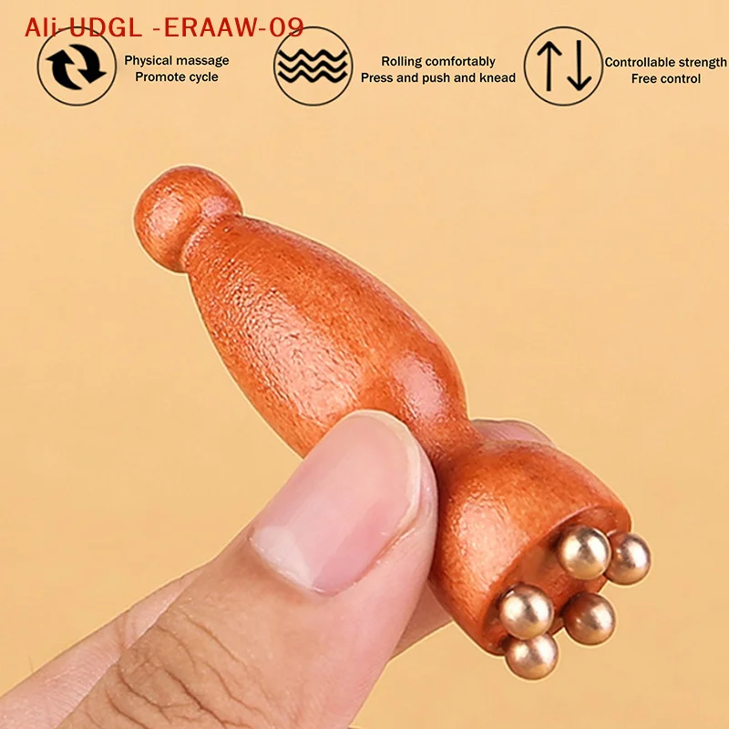 Lotus Seedpod Shape Massager Facial Physiotherapy Tool Sandalwood Face Eye Massage Tools Gua Sha Face Skin Care Massage Sticks