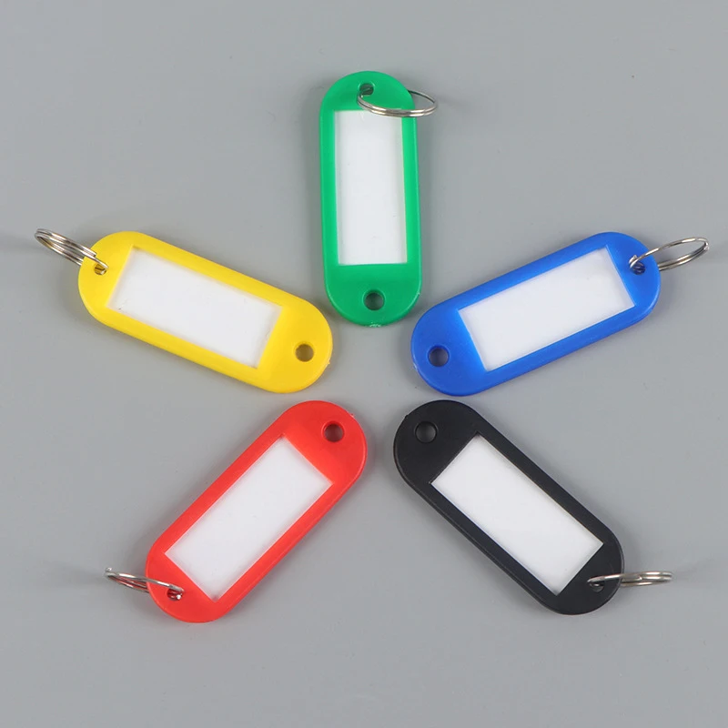 PCS PE Soft Plastic Clear Classification Plate Key Tags Label Numbered Name Baggage Tag ID Label Name Tags With Split Ring