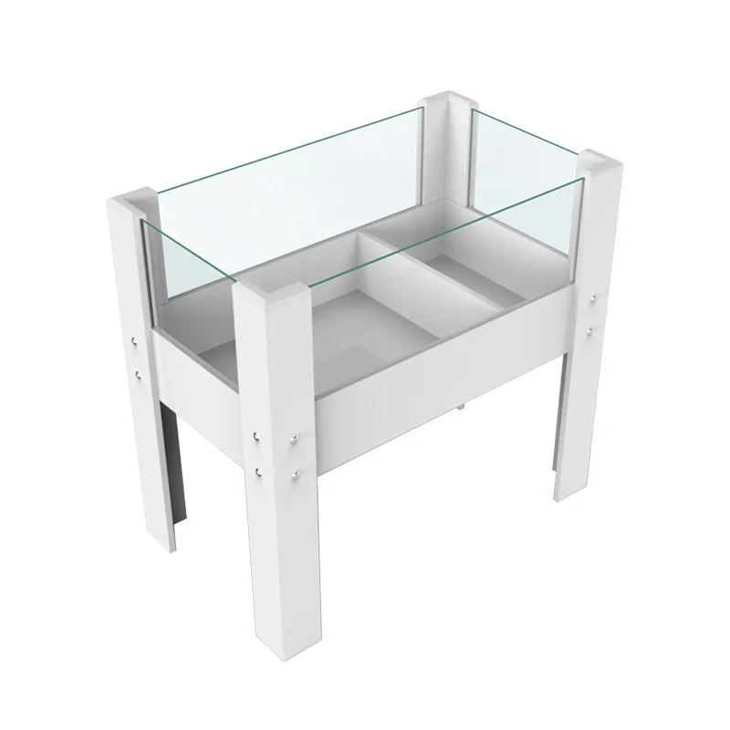 

Customizable Semi-Aquatic Turtle Tank,Large Glass Water-Land Terrarium for Yellow-Edged Turtles,Fully Custom Size Habitat Design