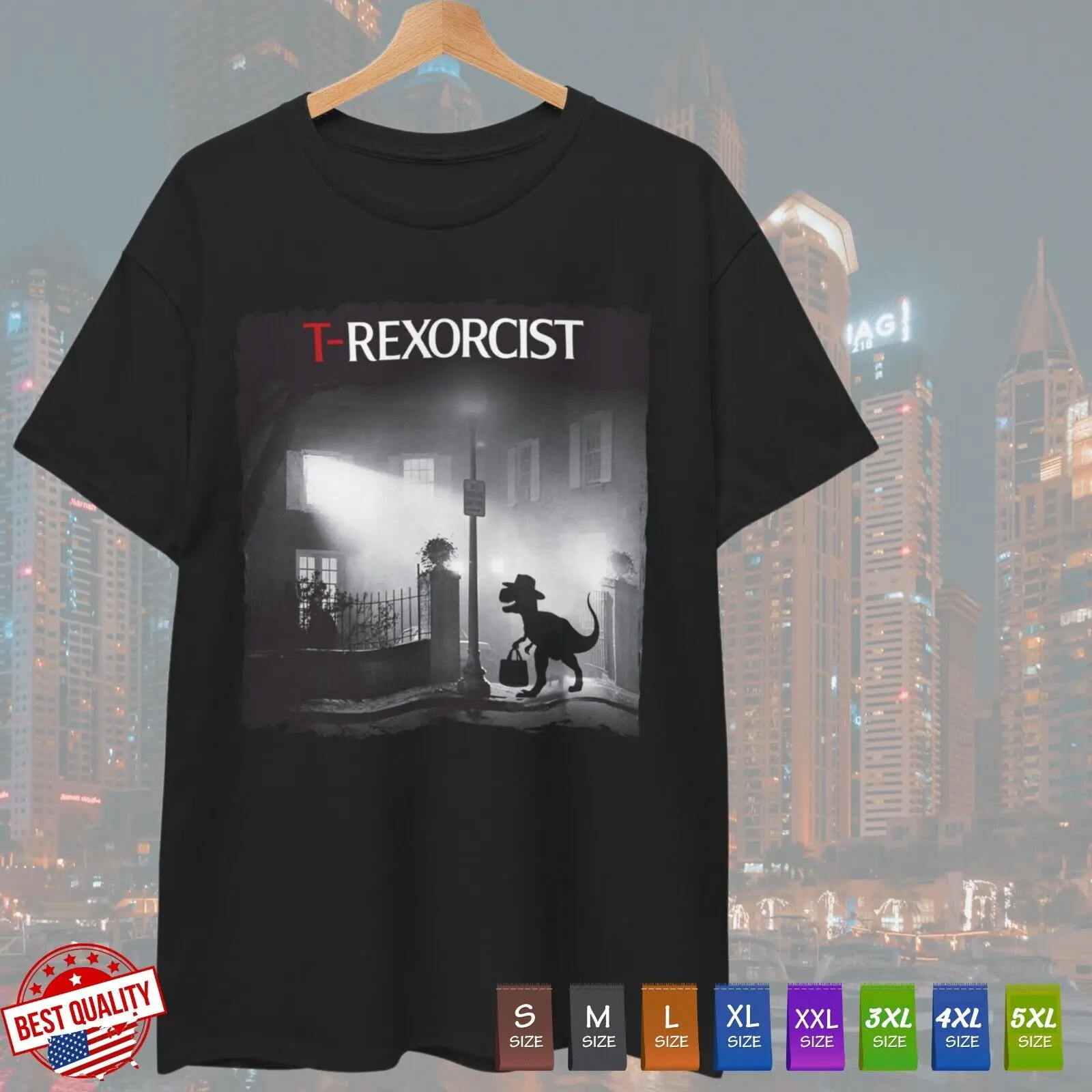

T-Rexorcist T Shirt Funny Movie Parody Vintage Clothing Classic Dinosaur Tee