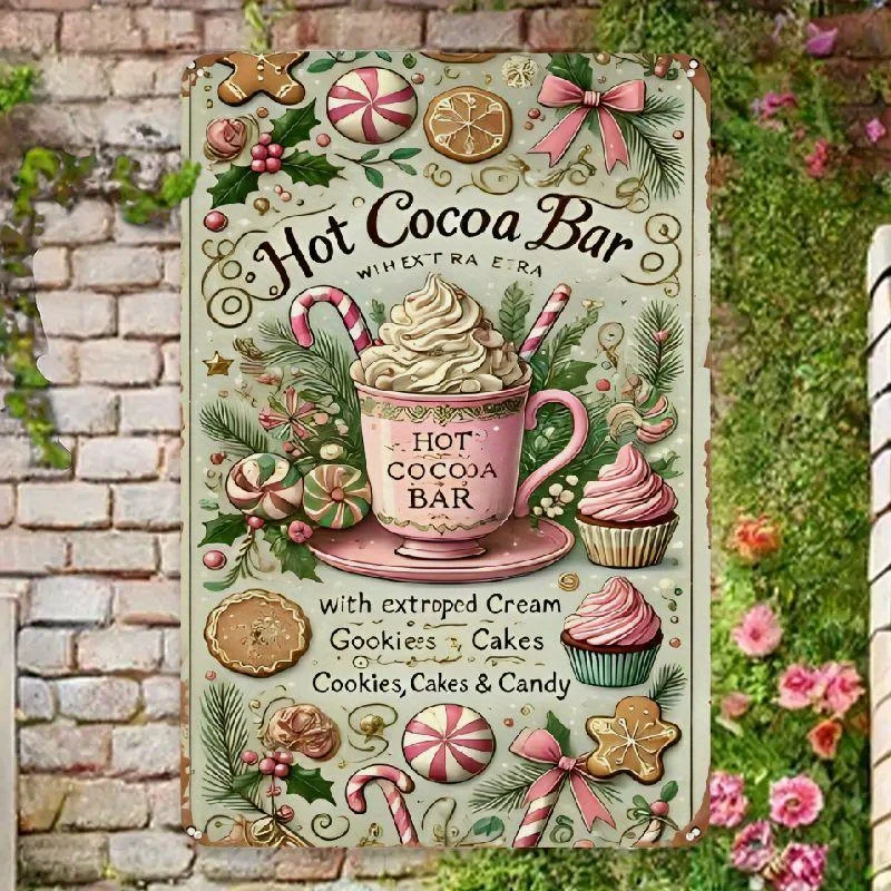

Металлическая табличка Eternal, Vintage Hot Cocoa Dessert Bar - винтажная железная настенная декоративная табличка 8x12 дюймов, подходит для кухни, кафе, бара.