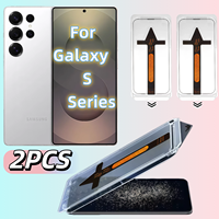2PCS Tempered Glass Film For Galaxy S25 S24 Ultra Plus S23 S22 Screen Protector Anti Dust Explosion Proof With Installation K