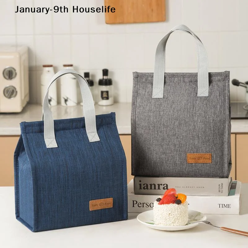 Durable Oxford Insulated Lunch Bag With Leakproof Thermal Lining Handle For Office School Picnic TravelJanuary-9th Houselife