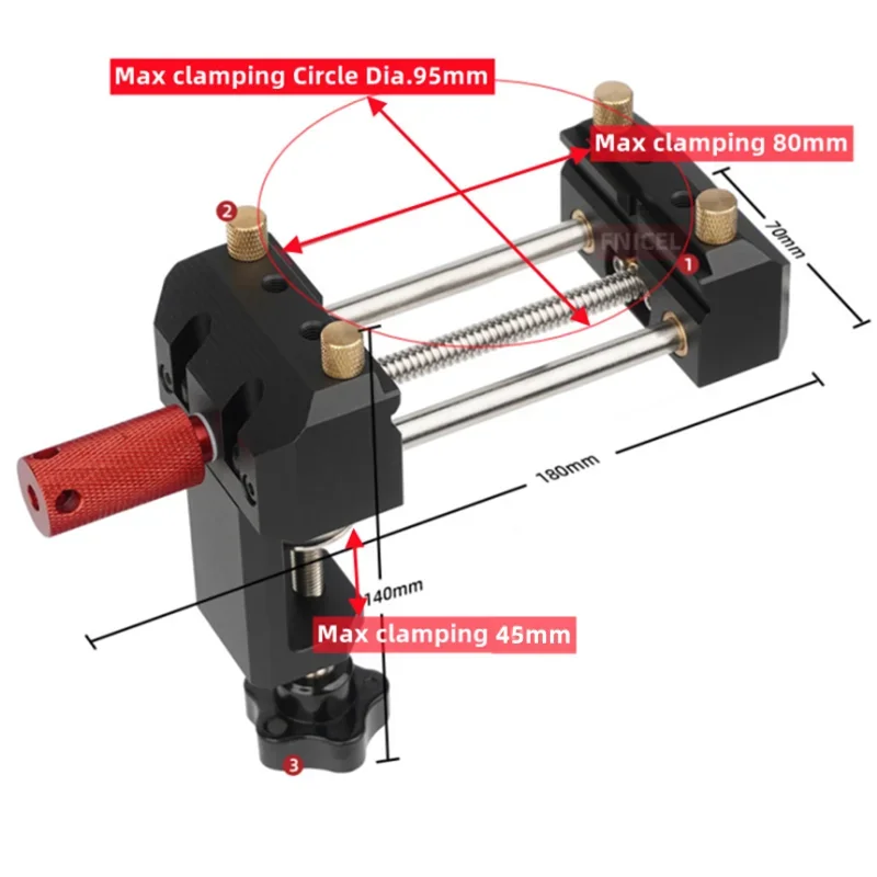 متعددة الوظائف سبائك الألومنيوم الجدول ملزمة الدقة منجلة 80 مللي متر الفك عرض النجارة المشابك المنقولة العمل منجلة كماشة مسطحة #3