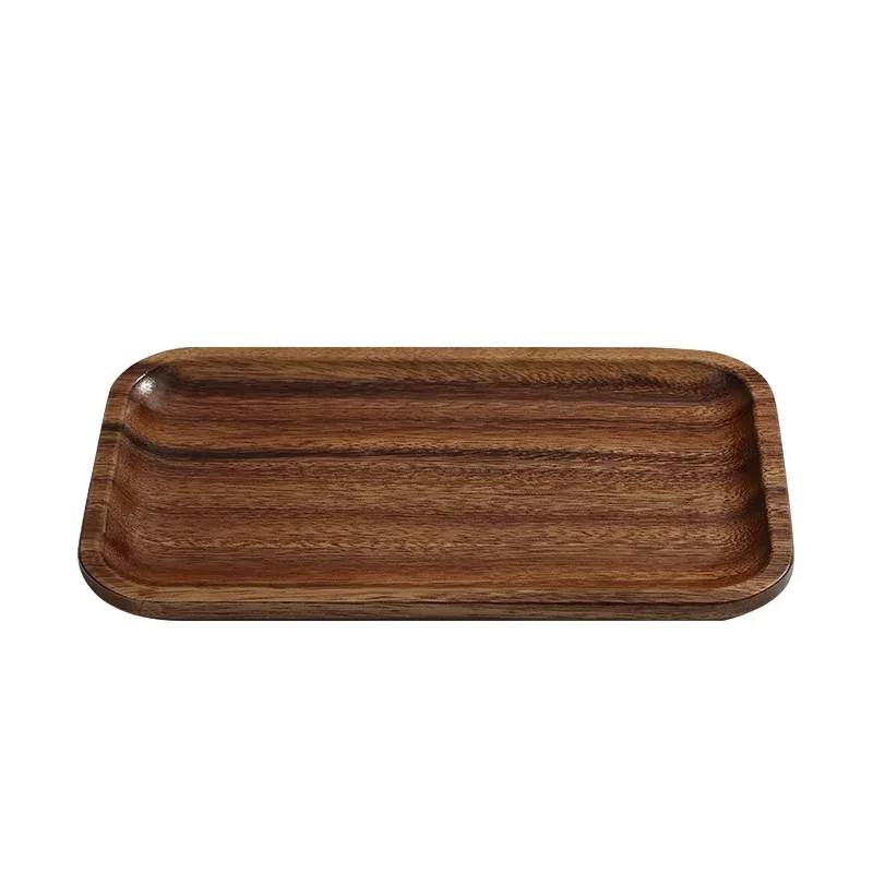 Acacia Wood Rectangular Tray Wooden Tea Tray Put Cup Storage Tray Japanese Snacks Snacks Coffee Tray