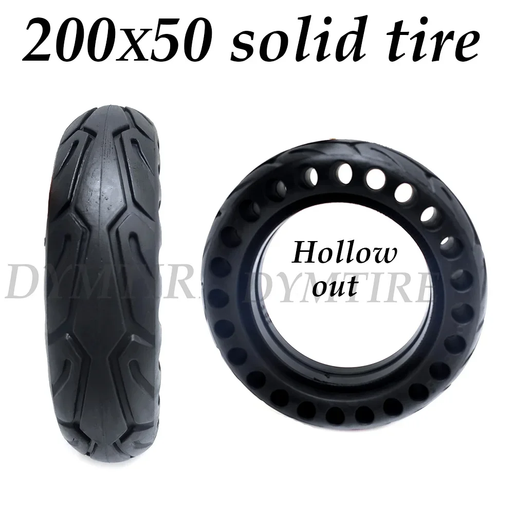 High Quality 200x50 Solid Tire Through Hole Wear Resistant 8 Inch Tubeless Tyre for Mini Electric Scooter Parts