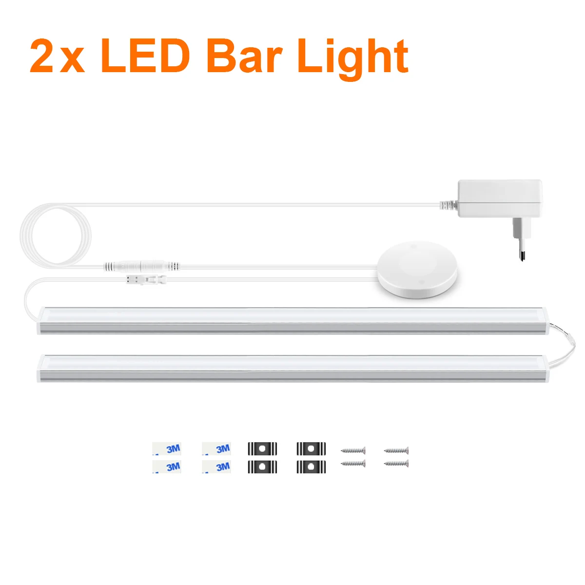 MALITAI Unter dem Schrank LED-Balkenlicht, verbindbares LED-Streifenlicht mit durchdringbarem Holz-Touch-Sensor, dimmbarer Schalter für Küchenschrank-Regal 5