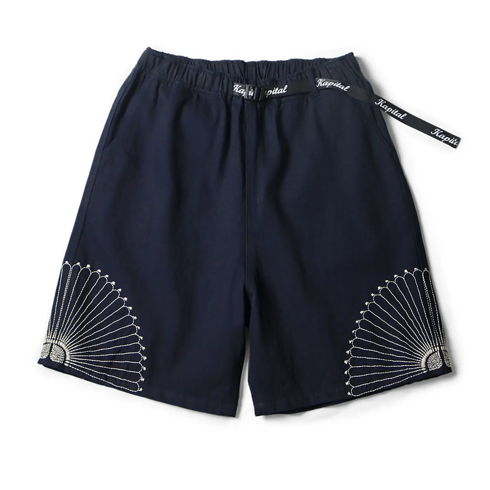 

Свободные повседневные орты с вышивкой, мужские и женские модные хлопковые прямые ноги с эластичной резинкой на талии, летние орты, коллекция капсул