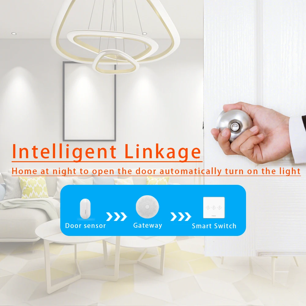 Meian 3 Gang Wifi Smart Switch 220V Light Wall Touch interruptor con botón de interruptor Tuya Smart Life funciona con Alexa Google