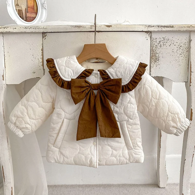 Winter Infant Baby Girls Thicken Warm Jacket Coat Newborn Baby Girls Plush Cardigan Coat Children Thicken Warm Clothes