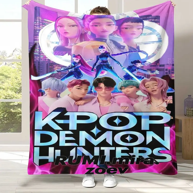 D-Derpy Tiger KPop Group Cartoon  Soft Flannel Blanket,Cozy Warm Throw Blanket for Bed,Sofa,Living Room,Picnic,Home Decor Gift