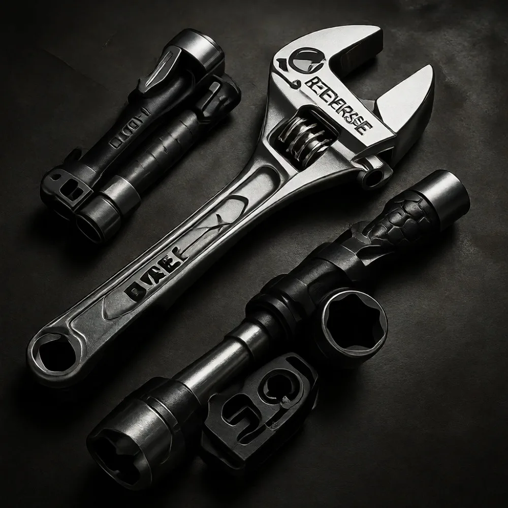 

Набор ключей-множителей крутящего момента 5400 Нм с 4 головками для гаек колес грузовиков и автодомов, включает кейс для хранения