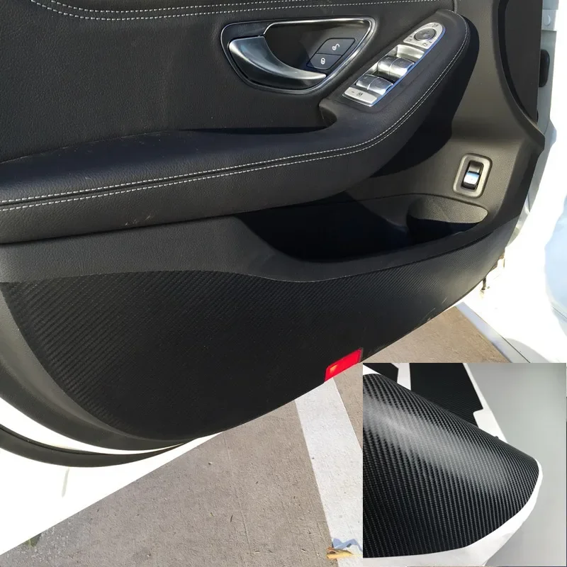 

Car Door Anti Kick Pad Protection Mat Carbon Fiber Stickers 4Pcs For Mercedes Benz GLA CLA GLC C Class W205/E Class W213