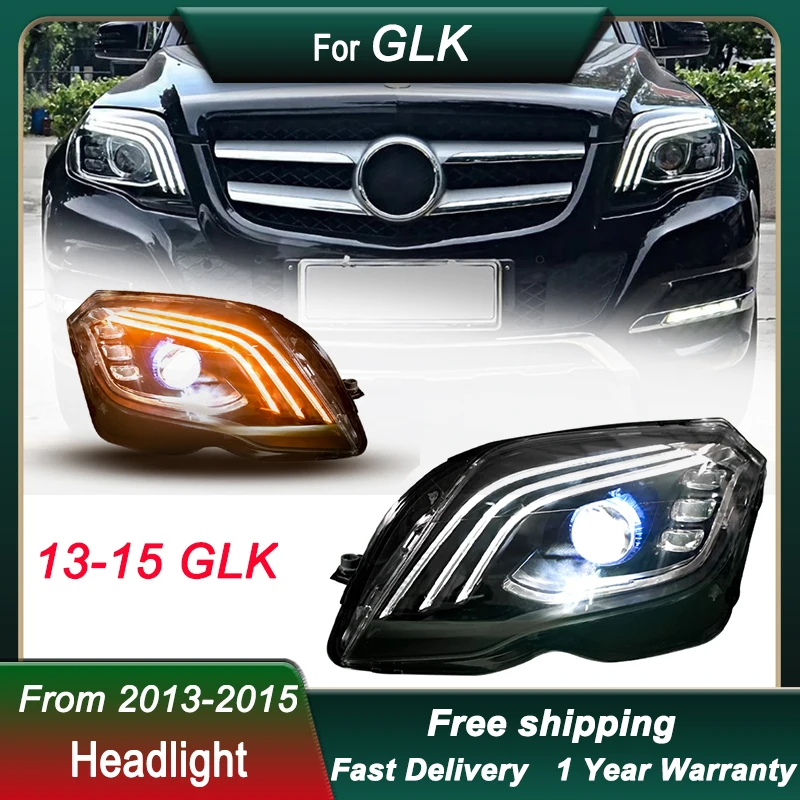 Car Led Headlights For Mercedes-Benz GLK 2013-2015 glk200 260 300 to Maybach style full LED DRL Head Lamp Front light Assembly