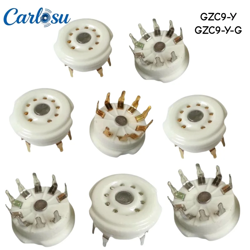 Keramik-9-Pin-Röhrensockel GZC9-Y GZC9-Y1, PCB-Montagesockel für 12AX7 12AU7 6N2 6N3, HiFi-Röhrenverstärker DIY 10 Stück