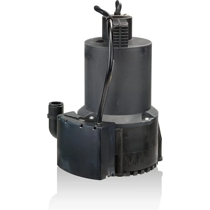 ZZZ- مضخة غاطسة متعددة الاستخدامات مقاومة للحرارة بقوة 1/4 حصان، باللون الأسود