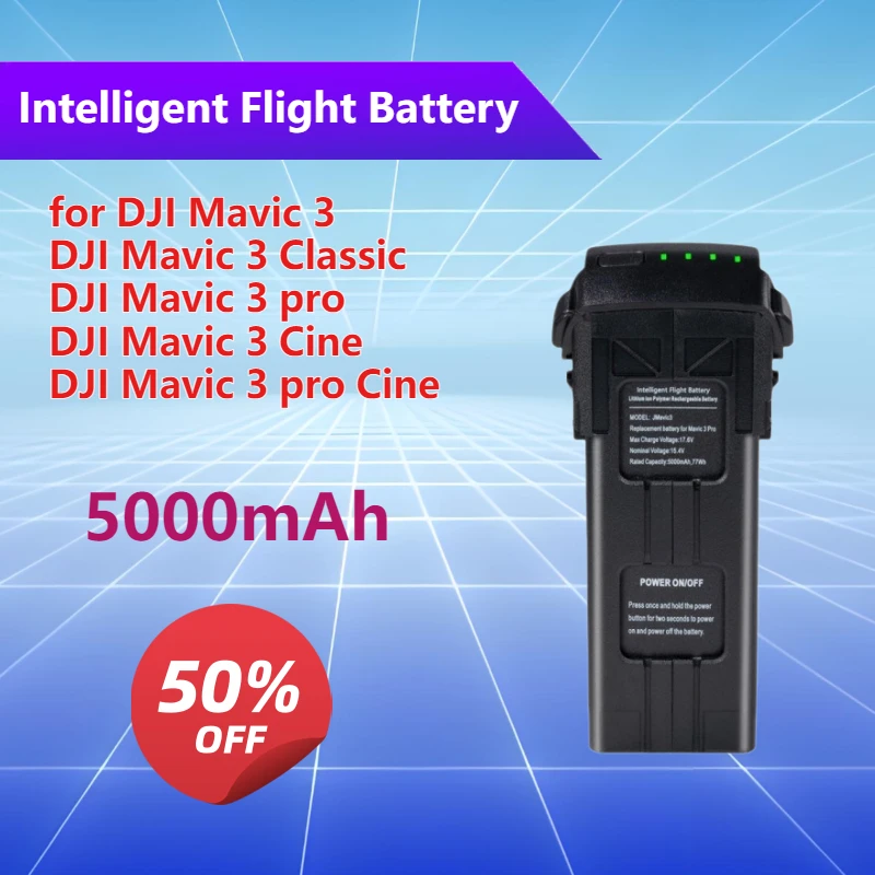 

For DJI Mavic 3 Drone Replacement Battery 5000mAh 45 Minutes of Battery Life High Capacity & Long-lasting Battery Life