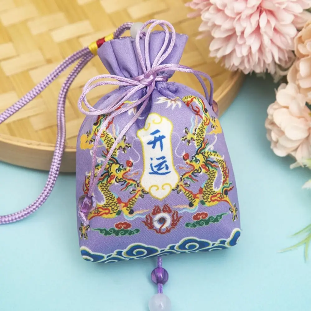 

New Year Lucky Bag Dragon Year Cloth Sachet Printing Bundle Pocket for Filled Fragrant Herbs Chinese Style Sachet