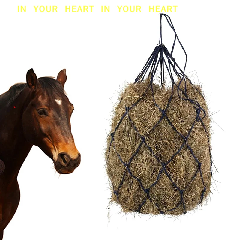 【X】Haylage Net Durable Horse Care Products Small Holed Hay Net Haynet Equipment Slow Feed Hay Feeder Net Bags For Horse