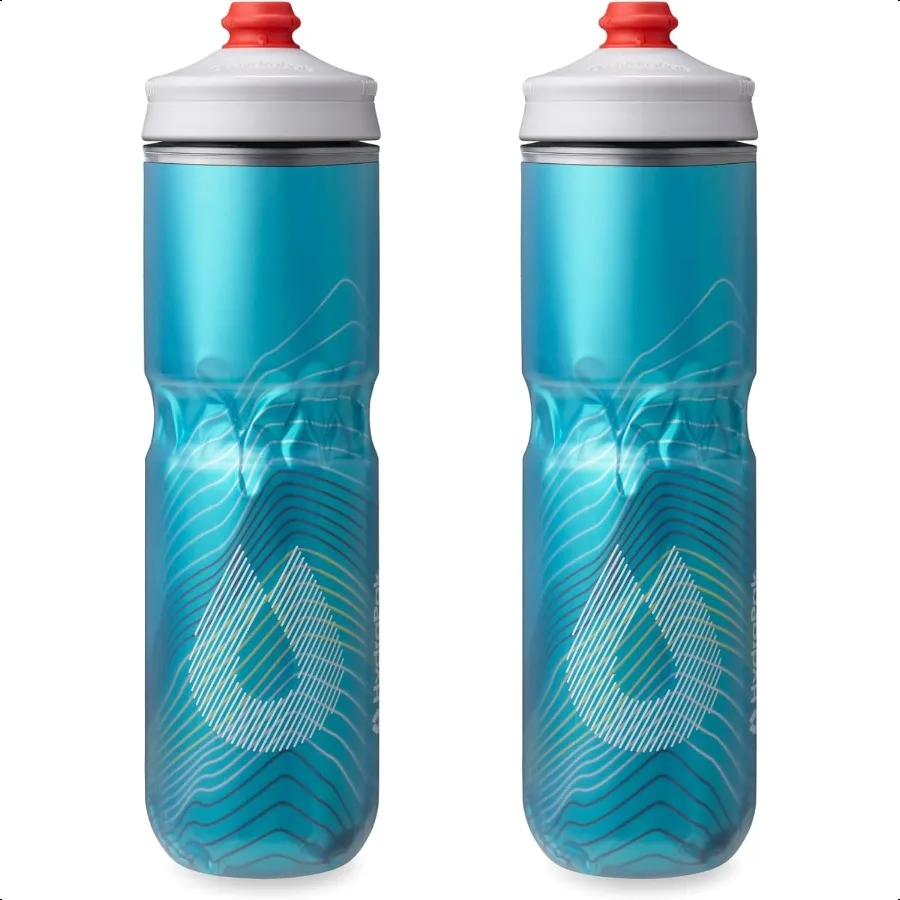 

2Pack Polar Surge Insulated Bike Water Bottle 20 24oz High Flow Insulated Design Fits Most Bike Cages