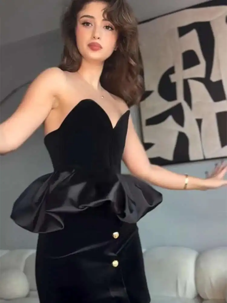 Eleganckie Veet Patchwork Tank damskie bez ramiączek bez rękawów Backless wzburzyć brzegi damskie zbiorniki 2025 wczesna wiosna modna dama topy