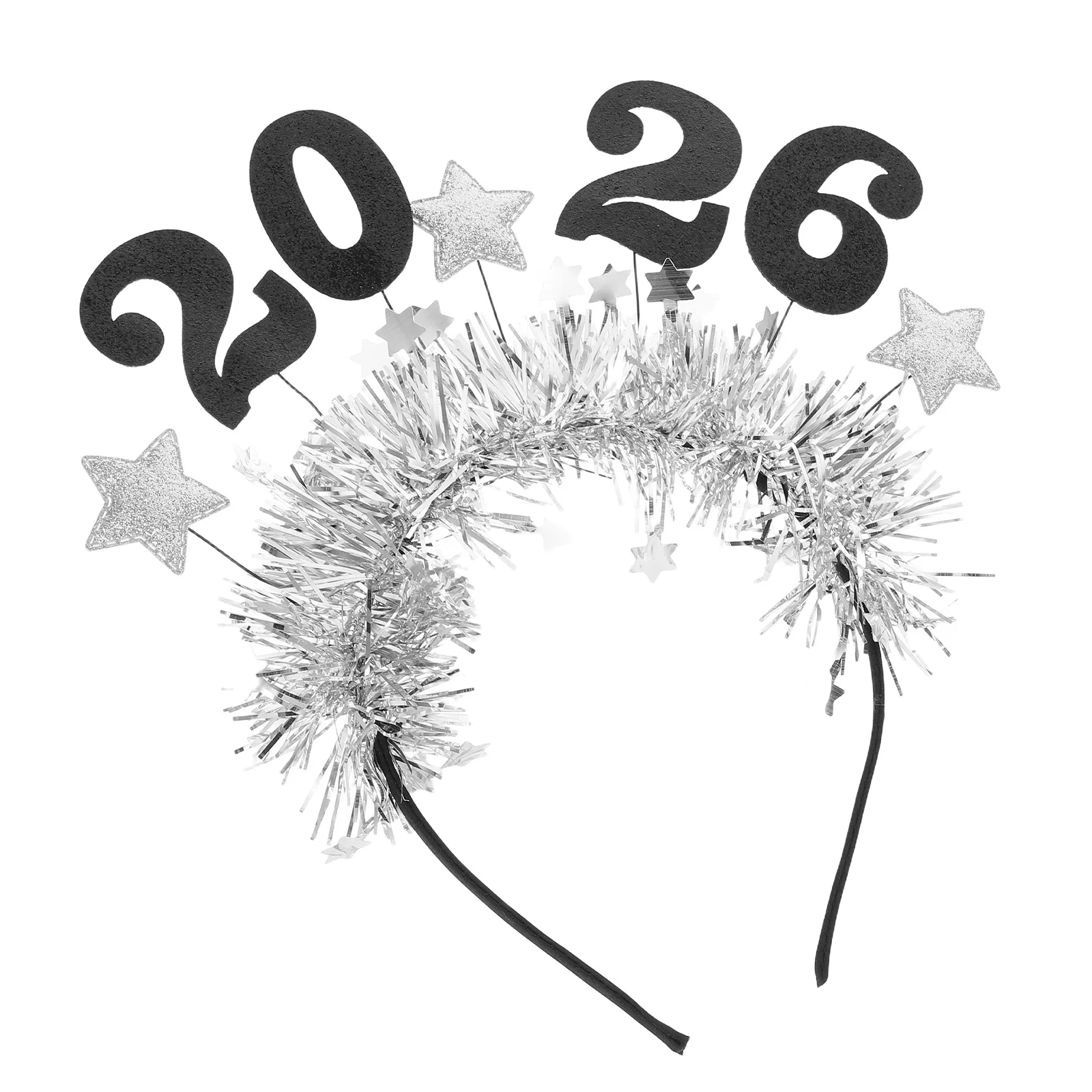 2026 ano novo bandana estrela guirlanda design glitter acessórios de cabelo para festa feminina festival véspera de ano novo tiaras