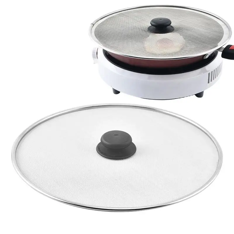 Kitchen Oil Proofing Lid Filter with Handle Frying Pan Cover Splatter Screen Spill Proof Kitchen Tools cooking Gadgets Accessori