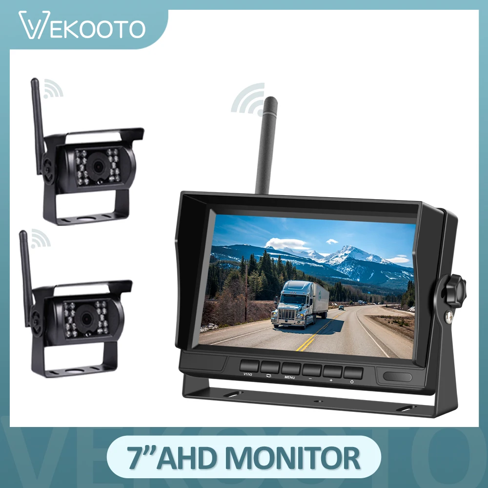 

7“ AHD Wireless Car Monitor with Vehicle Rear View Camera for Truck Bus backup WIFI camera