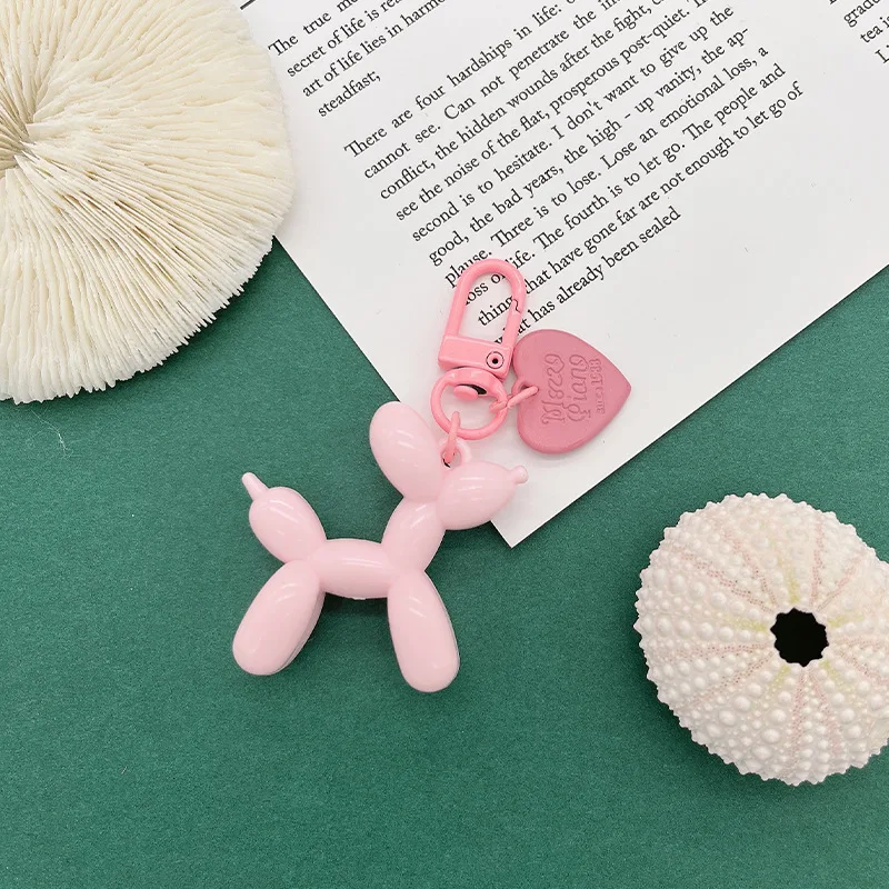 5 Colors Fashion Keychain Punk Jelly Balloon Dog Keychains for Women Bag Pendant Jewelry Trinket Girl\'s Car Key Ring Key Chain