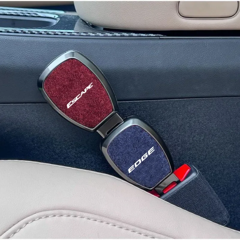 Car Interior chamois Seat belt Clip Metal Extenders Car Accessories For Fiesta Focus Escape Edge MK1 MK2 MK3 mk7 mk5 mk8 mk4 mk6