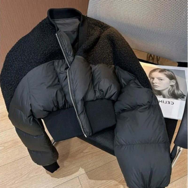 Women's Winter Jacket Padded Quilted Short Thick Warm Loose Coat Down Parkas Outerwear Trendy Fashion Classic New Zip Up Tops