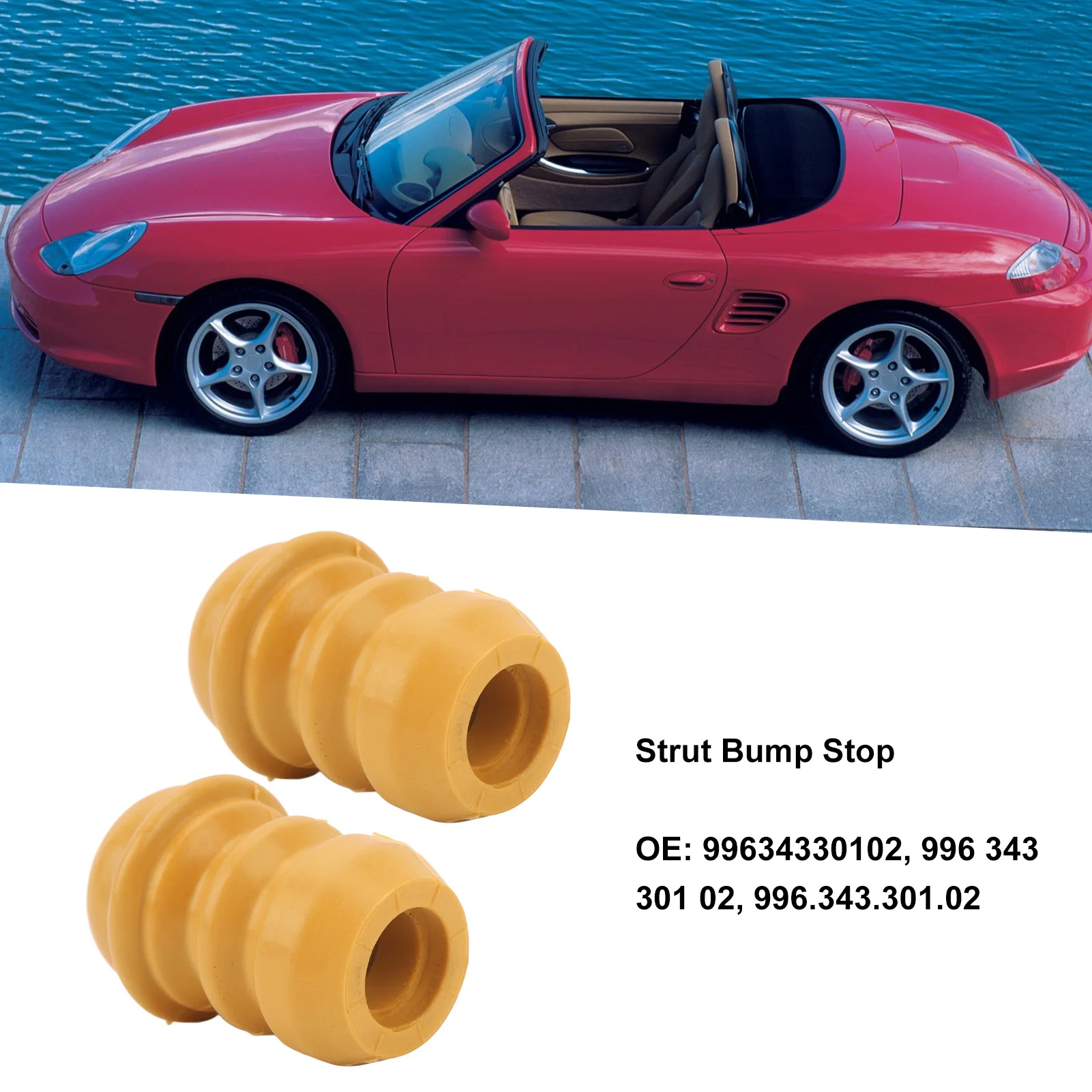 1pair Strut Bump Stop Rubber Strut Shock Mount Bump Stop Bushing For Porsche Boxster Cayman 1997-2012