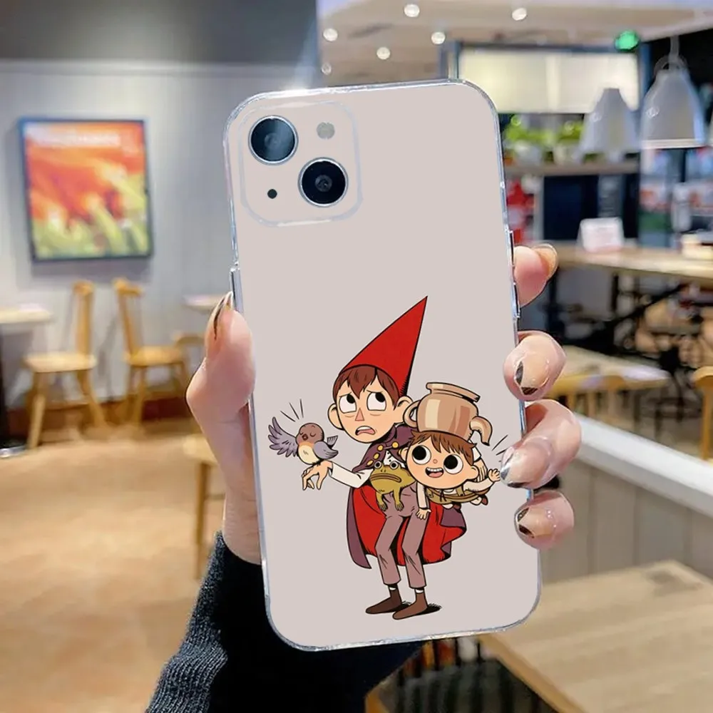 حافظة هاتف كارتونية O-Over the G-Garden W-Wall لهاتف iPhone 16,15,14,13,12,11Plus,Pro,Max,XR,XS,X,7,8 Plus,SE,Mini شفافة ناعمة