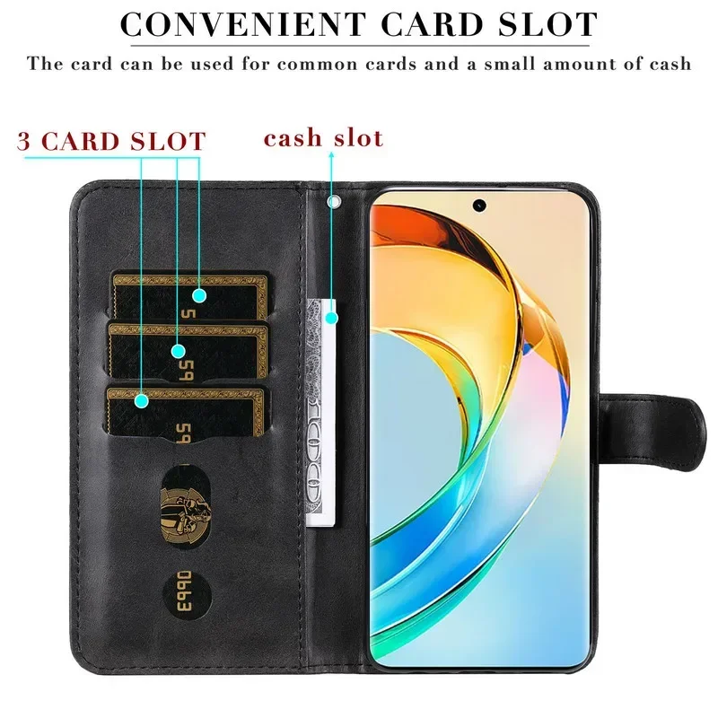 Honor Magic 6 7 Pro 5G Luxus Fall Für Huawei Honor Magic 6 Lite Zipper Leder Brieftasche Buch Funda honor Magic5 Pro 4 Lite Abdeckung